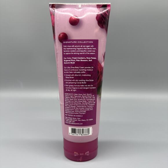 Bath and Body Works Aromatherapy Sweet Cranberry Rose Body Cream 8oz Rare 80% - Picture 2 of 4